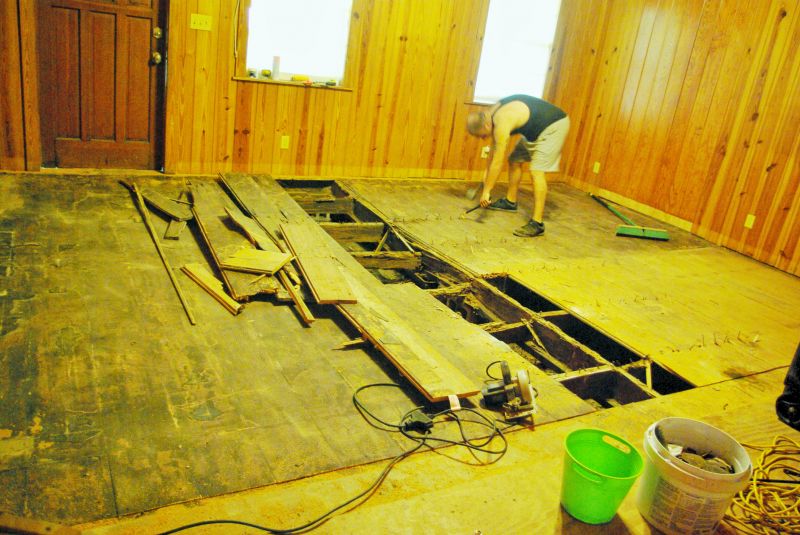 Subfloor Removal in Progress